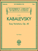 Easy Variations Op. 40 piano sheet music cover